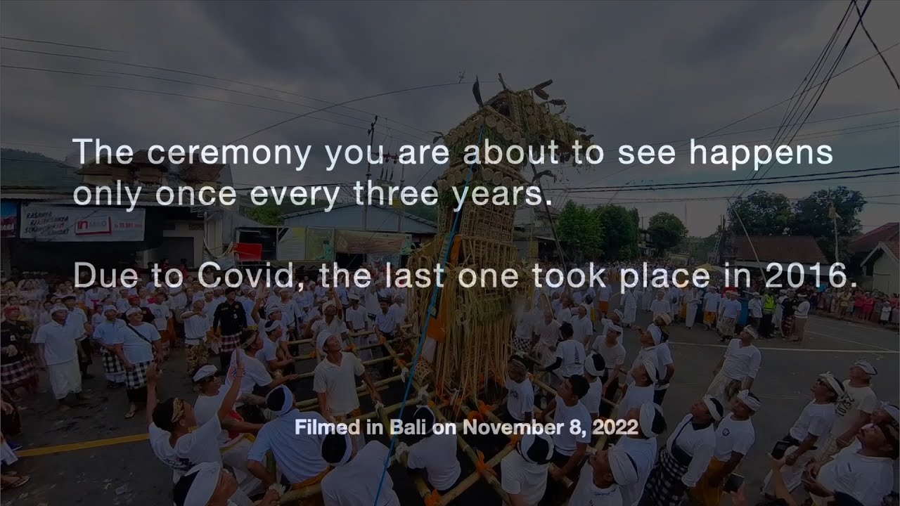 Video of the Legendary Bali Ceremony Usaba Dangsil